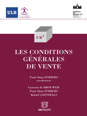 cover image of Les conditions générales de vente